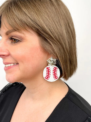 Beaded Baseball Earrings - SLS Wares