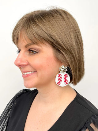 Beaded Baseball Earrings - SLS Wares