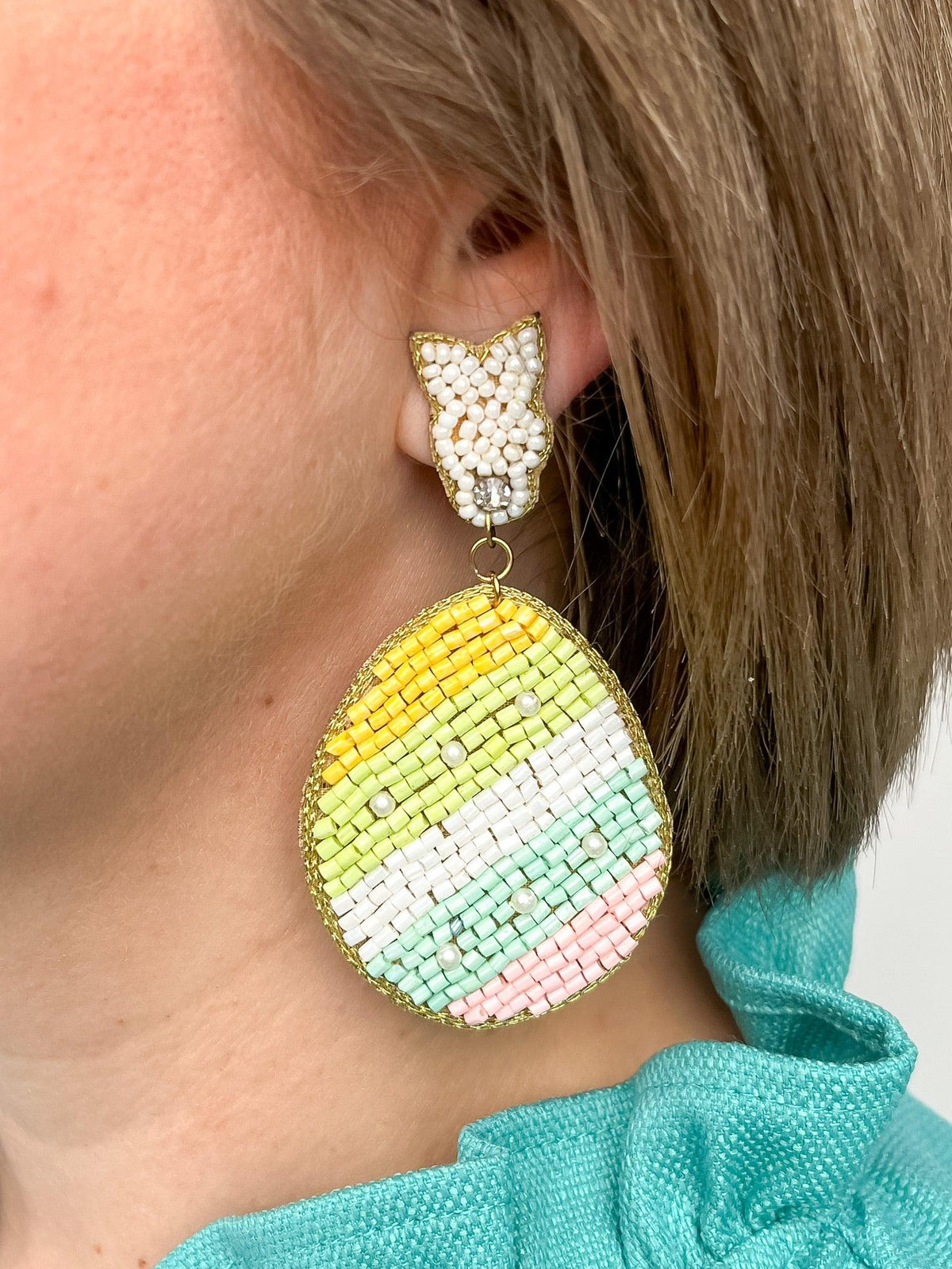 Beaded Egg Earrings - SLS Wares
