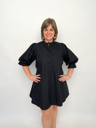 Black Back Tie Dress - SLS Wares