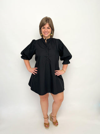 Black Back Tie Dress - SLS Wares