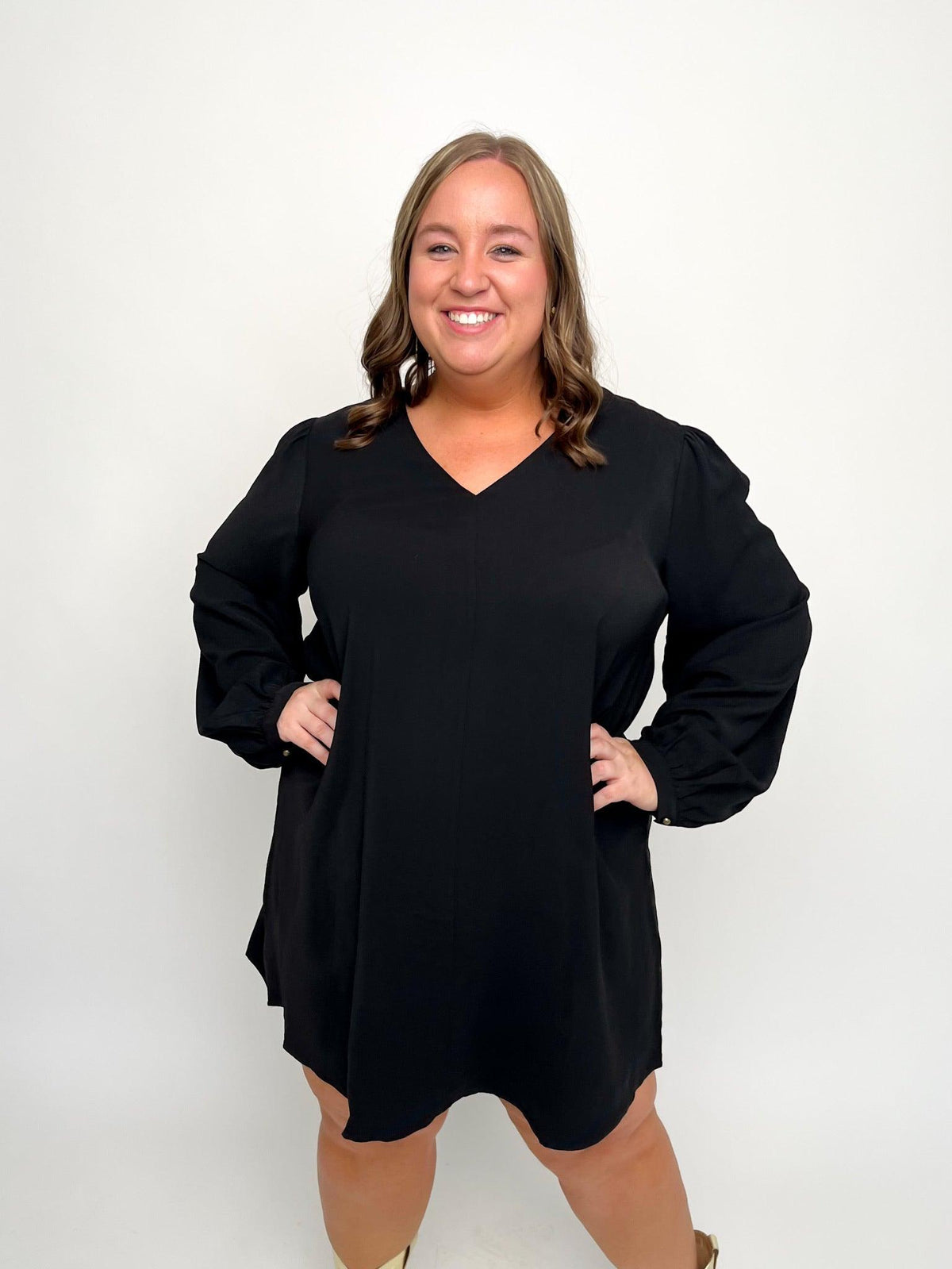 Black Bubble Sleeve Dress - SLS Wares