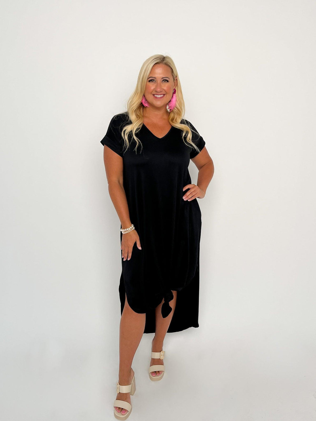 Black Jersey Knit Maxi Dress - SLS Wares