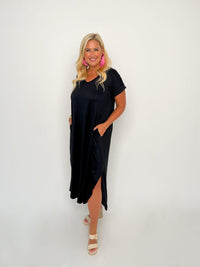 Black Jersey Knit Maxi Dress - SLS Wares