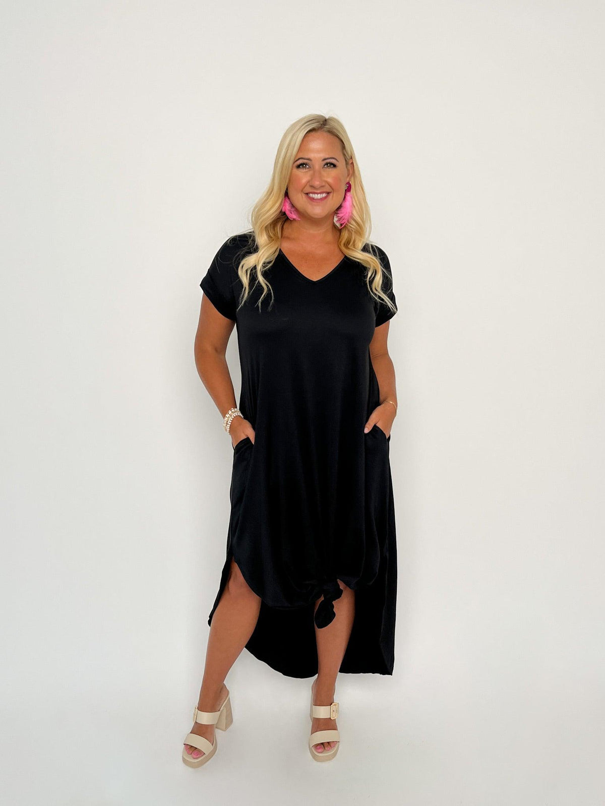 Black Jersey Knit Maxi Dress - SLS Wares