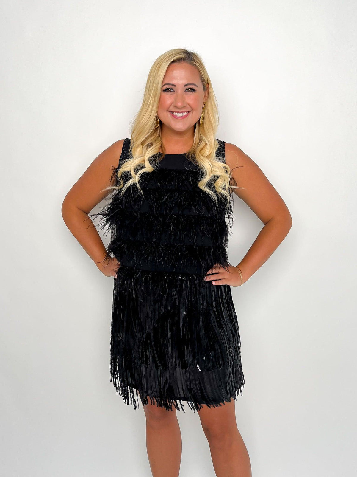 Black Sequin Fringe Skirt - SLS Wares