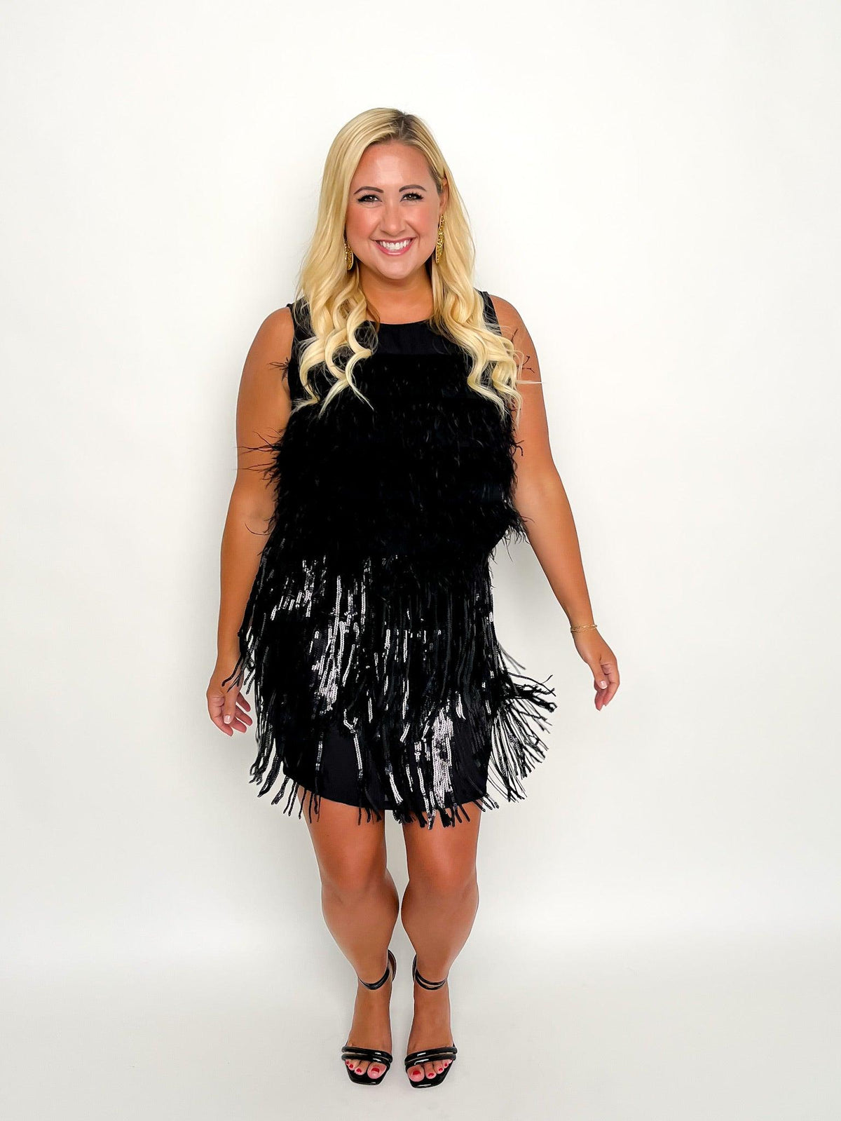 Black Sequin Fringe Skirt - SLS Wares