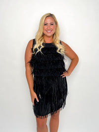 Black Sequin Fringe Skirt - SLS Wares