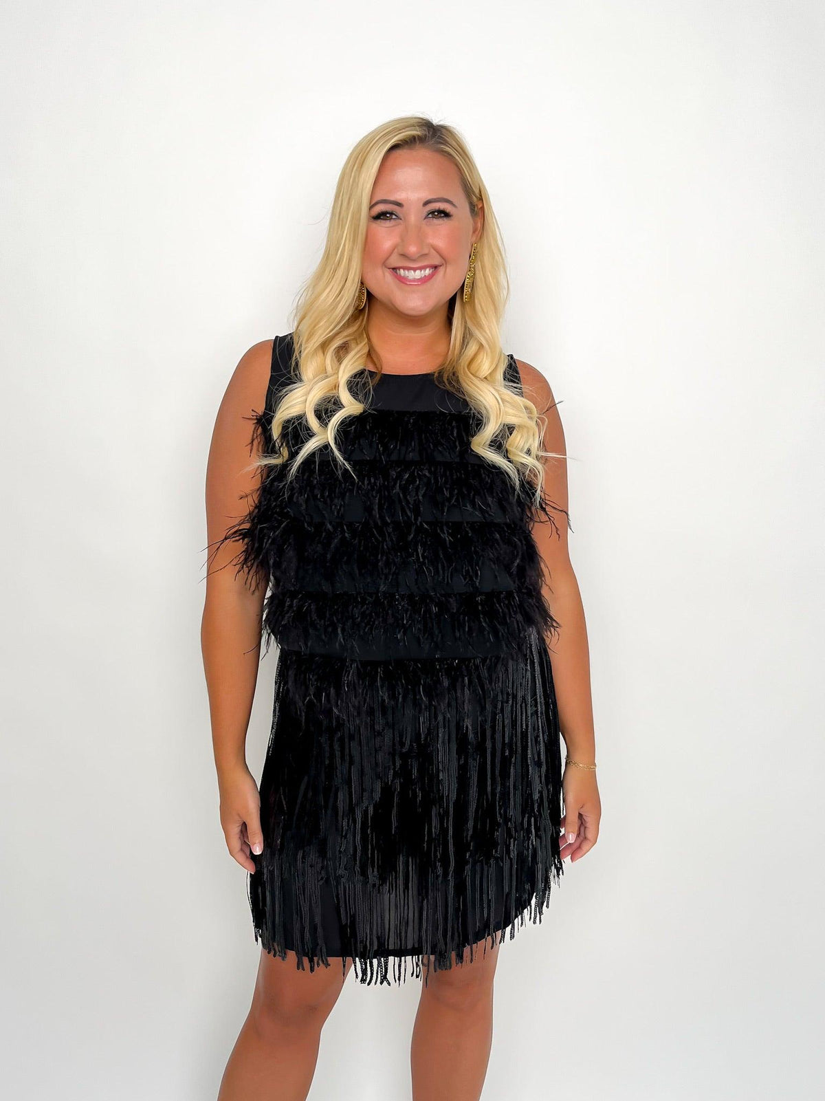 Black Sequin Fringe Skirt - SLS Wares