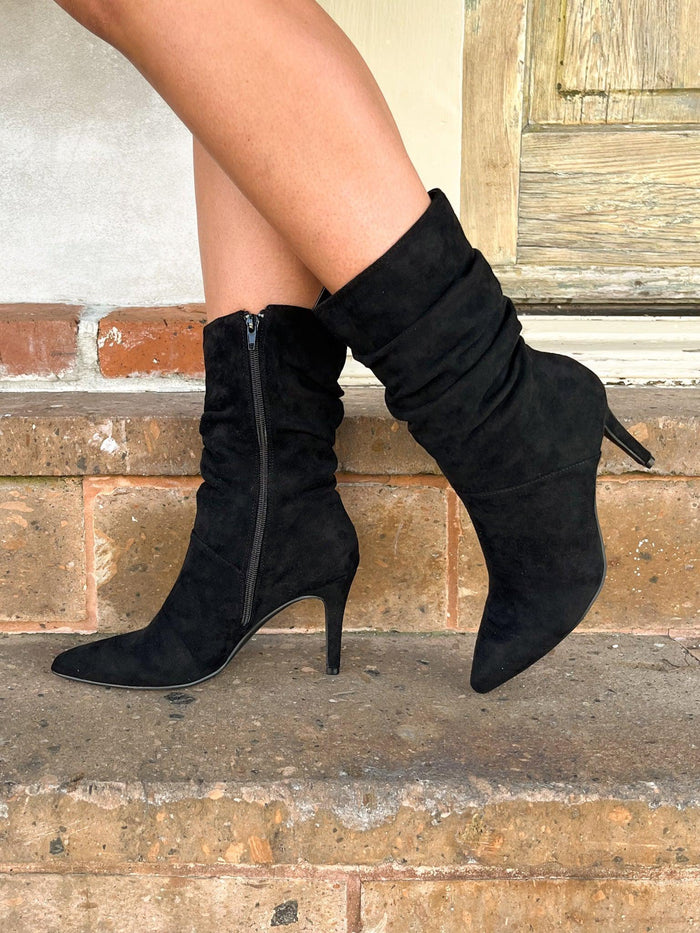 Black Suede Elegant Boot - SLS Wares