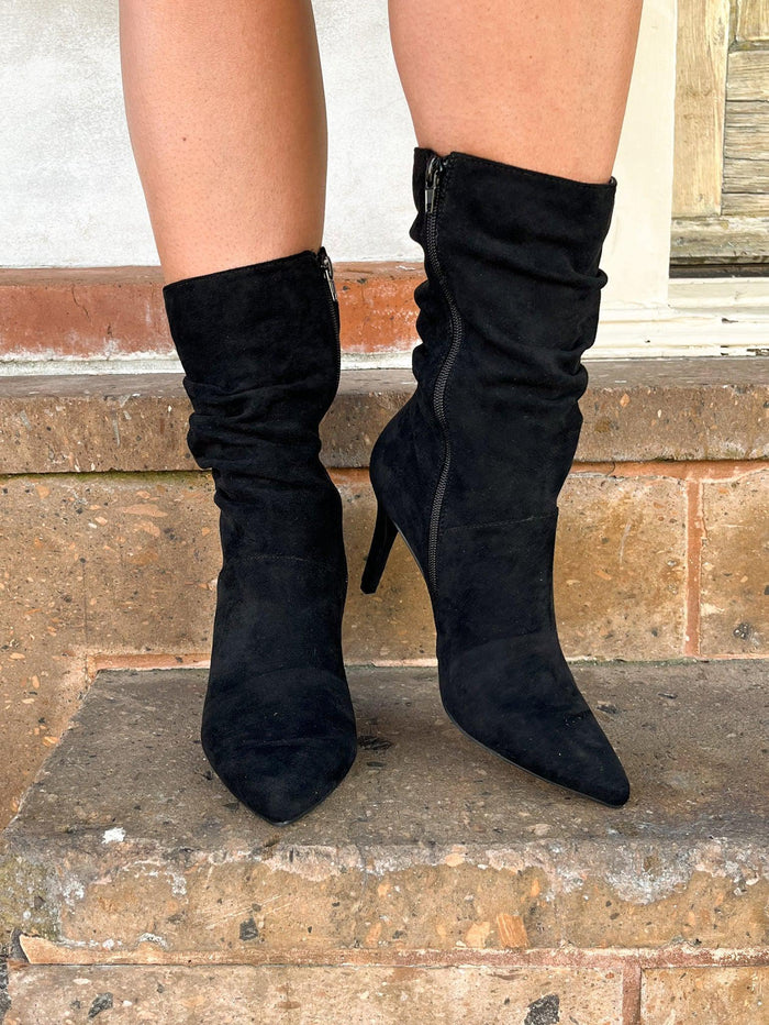 Black Suede Elegant Boot - SLS Wares