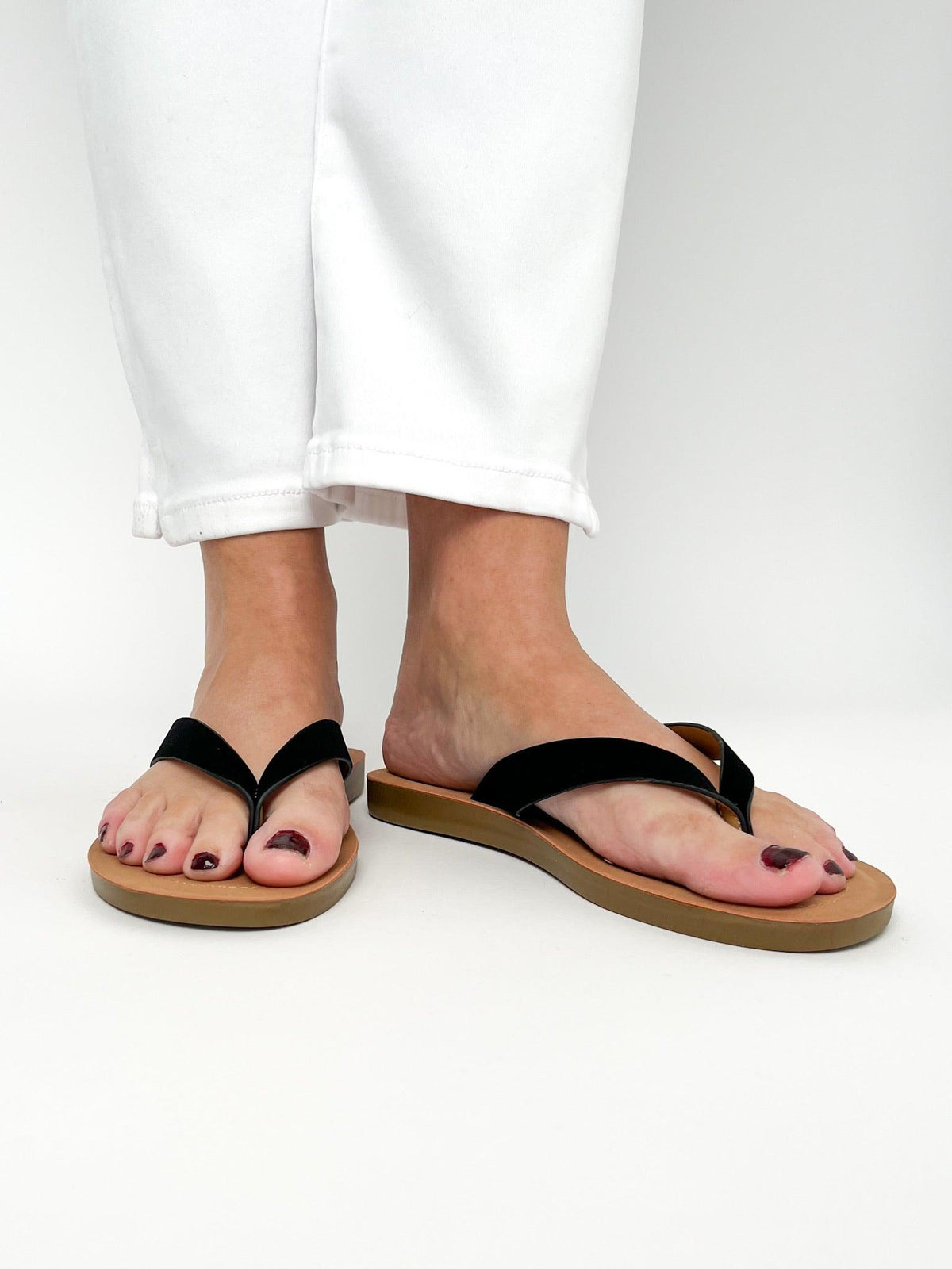 Black Thong Sandals - SLS Wares