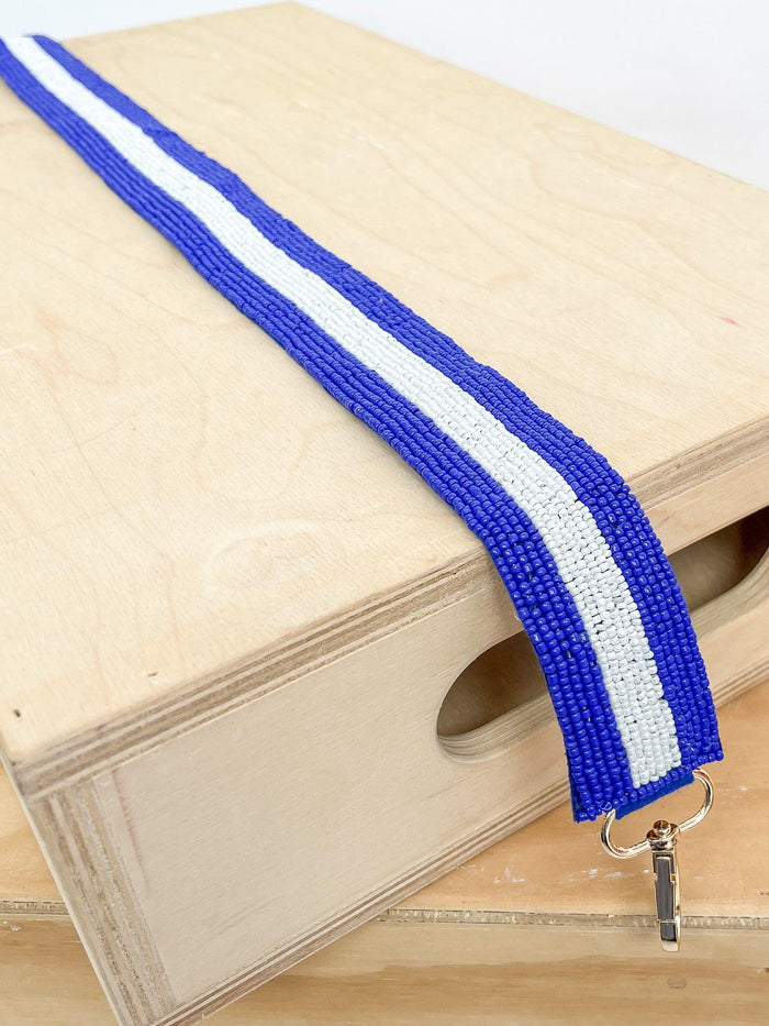 Blue & White Seed Bead Straps - SLS Wares