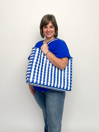 Blue & White Tote Bag - SLS Wares