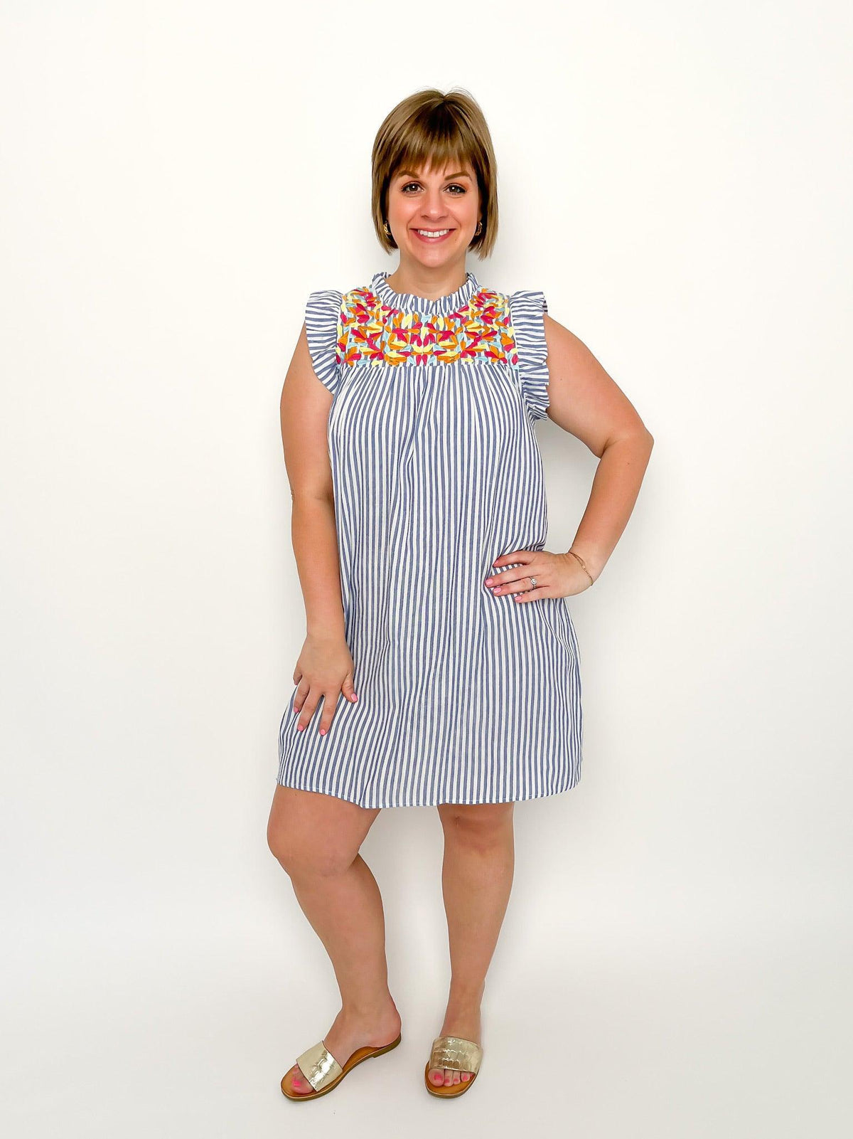 Blue Striped Dress - SLS Wares