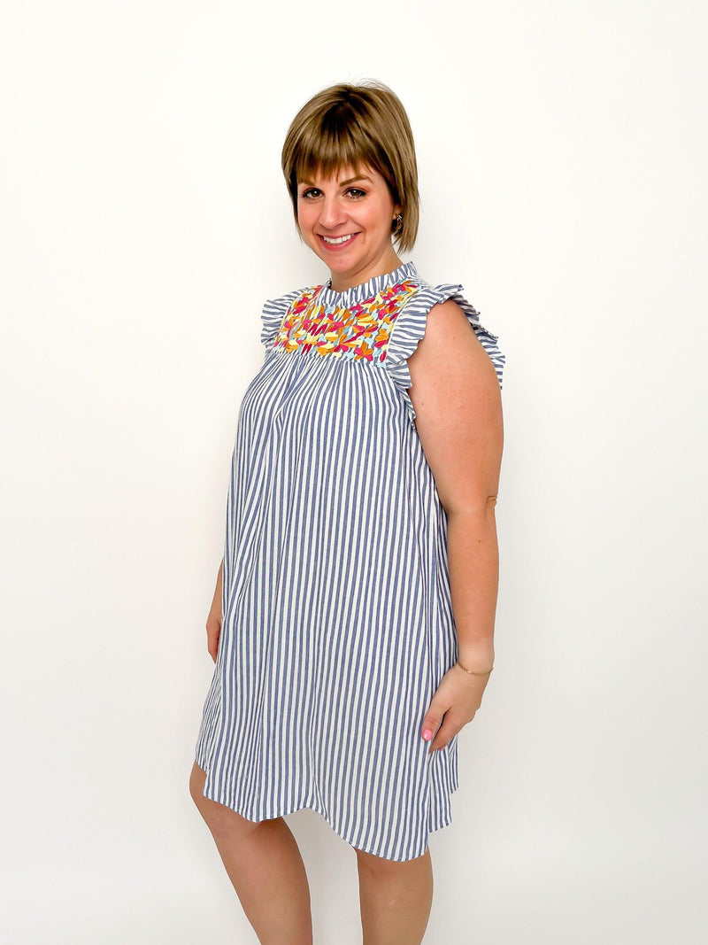 Blue Striped Dress - SLS Wares