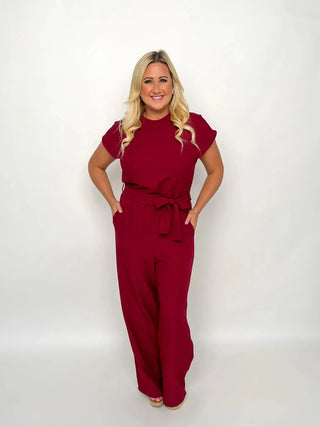 Burgundy Jumpsuit - SLS Wares