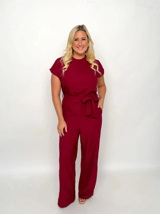 Burgundy Jumpsuit - SLS Wares