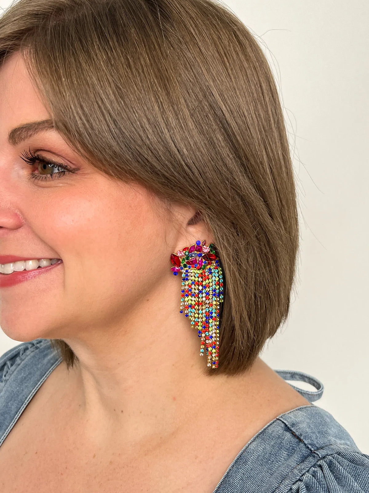 Cascading Rhinestone Earrings - SLS Wares