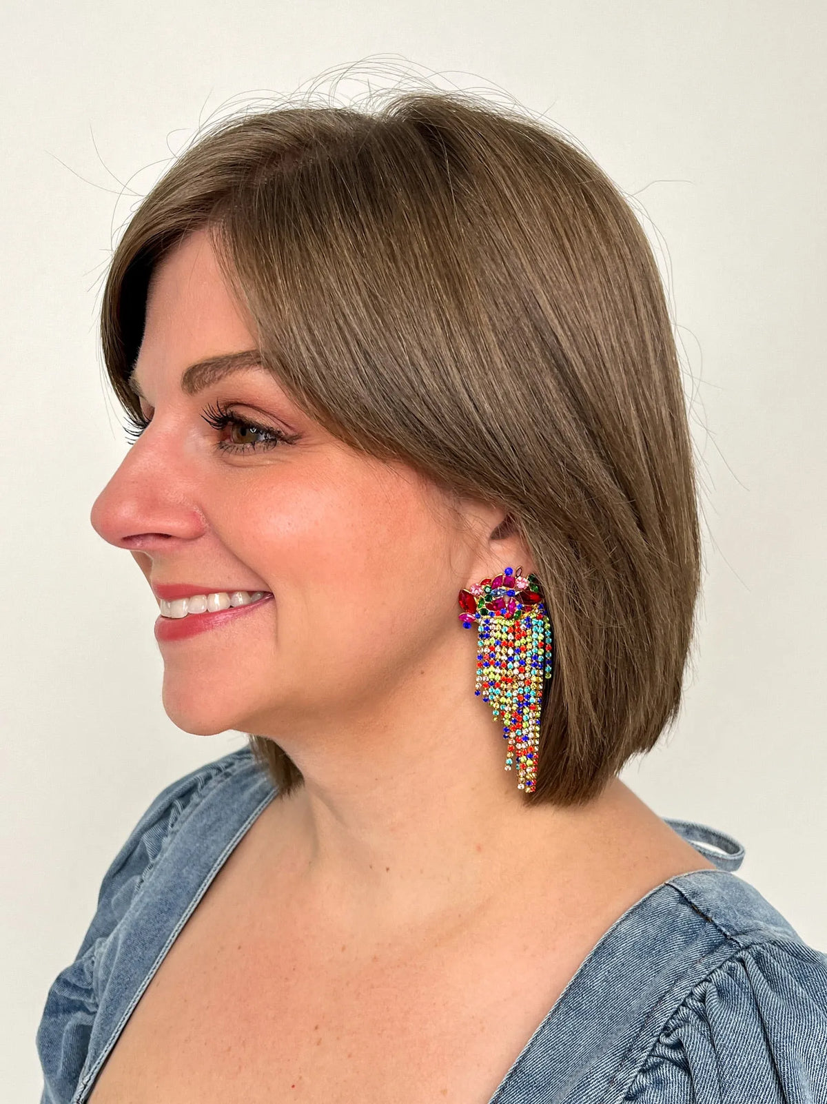 Cascading Rhinestone Earrings - SLS Wares