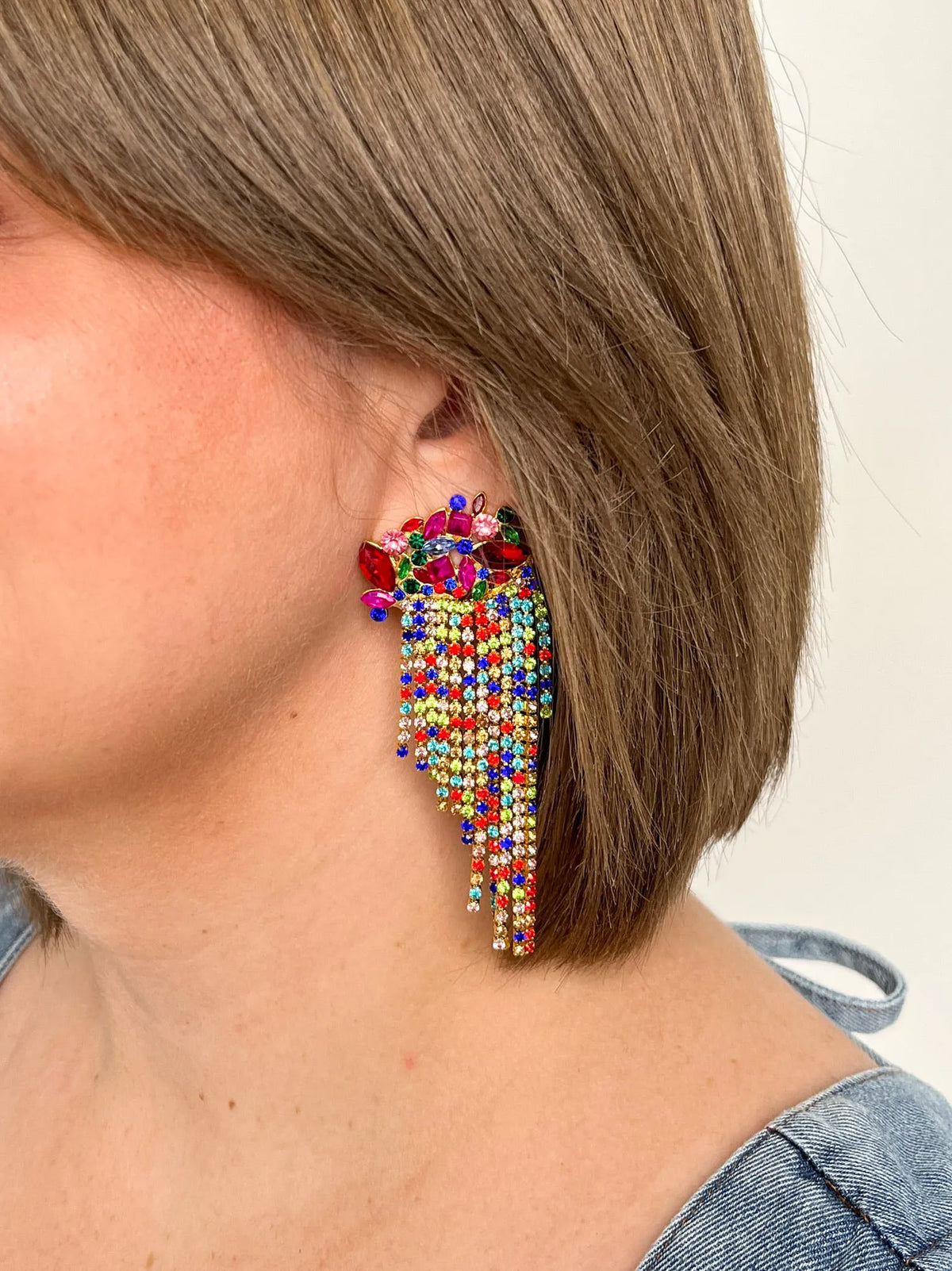 Cascading Rhinestone Earrings - SLS Wares