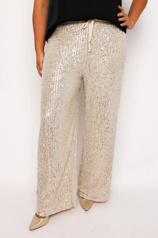 Champagne Sequin Pants - SLS Wares