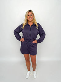 Charcoal Long Sleeve Romper - SLS Wares