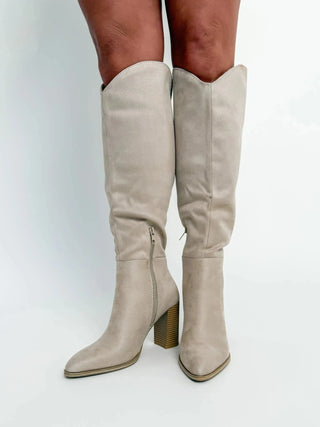 Clay Suede Knee High Boots - SLS Wares