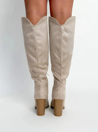 Clay Suede Knee High Boots - SLS Wares