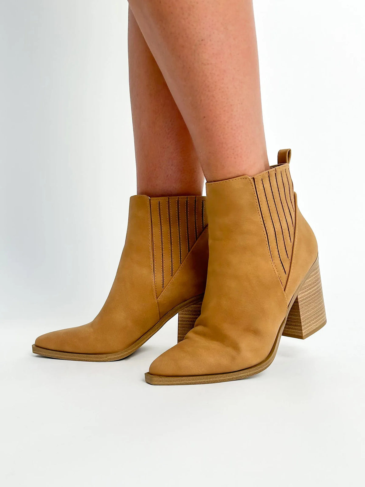 Coffee Block Heel Boots - SLS Wares