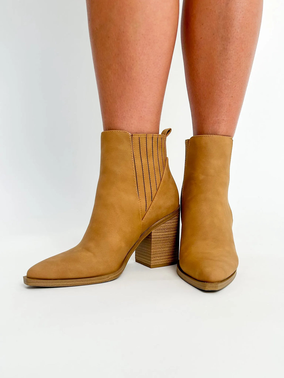 Coffee Block Heel Boots - SLS Wares