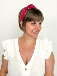 Fuchsia Sequin Headband - SLS Wares