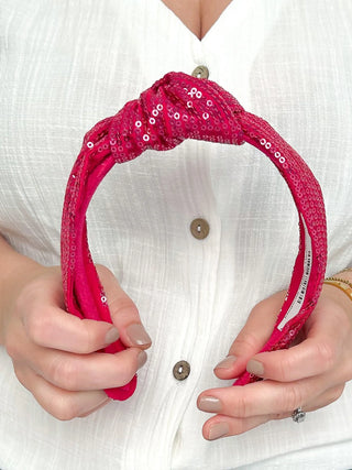 Fuchsia Sequin Headband - SLS Wares