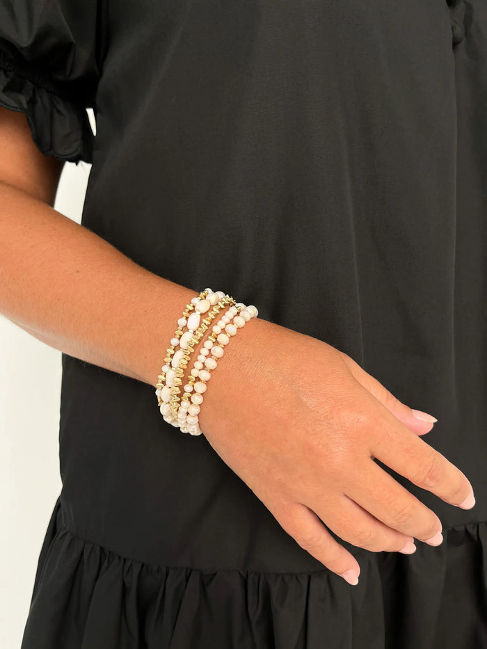 Gold & Glass Stretch Bracelets - SLS Wares