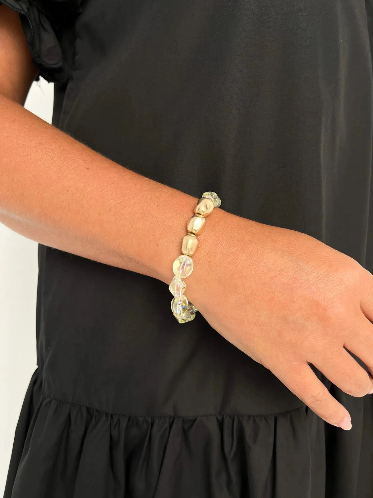 Gold & Translucent Stretch Bracelet - SLS Wares