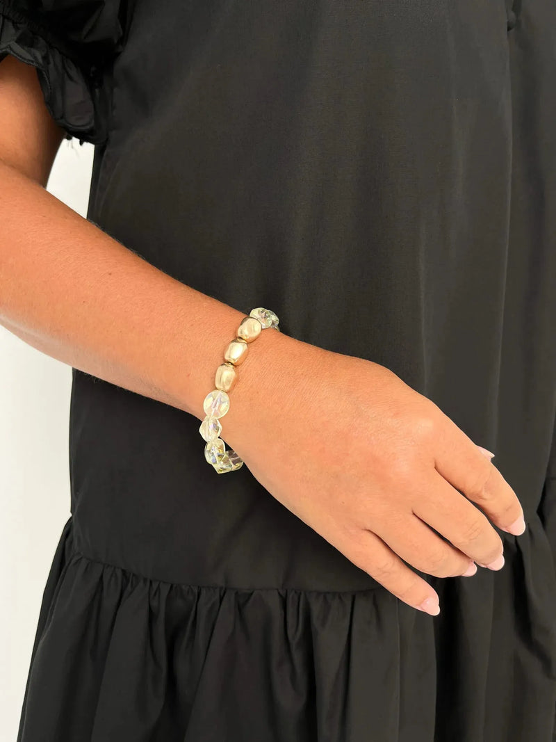 Gold & Translucent Stretch Bracelet - SLS Wares