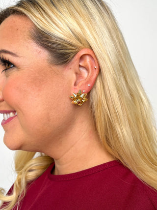 Gold Bow Stud Earrings - SLS Wares