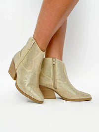 Gold Rhinestone Boots - SLS Wares