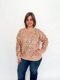 Gold Sequin Long Sleeve Sweater - SLS Wares