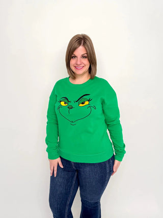 Green Grinch Sweatshirt - SLS Wares