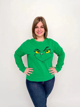 Green Grinch Sweatshirt - SLS Wares