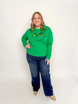 Green Grinch Sweatshirt - SLS Wares