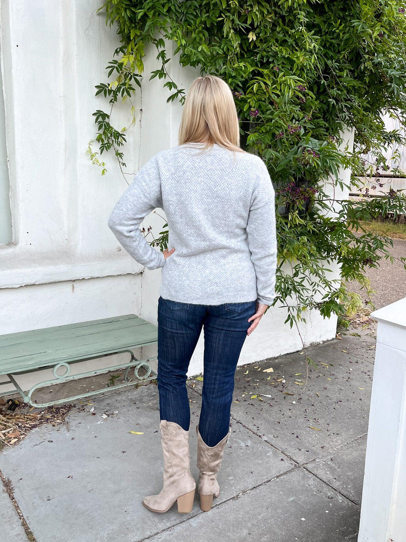 Grey Textured Sweater - SLS Wares