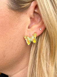 Iridescent Butterfly Stud Earrings - SLS Wares