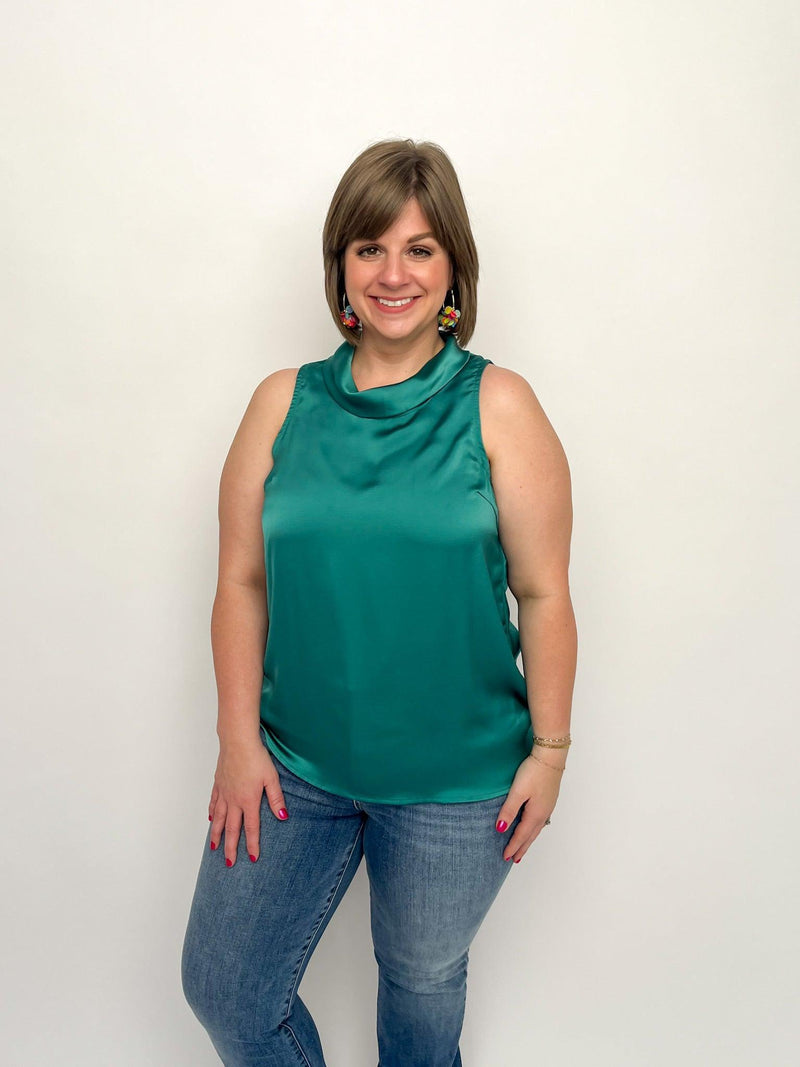 Jade Sleeveless Cowl Neck Top - SLS Wares