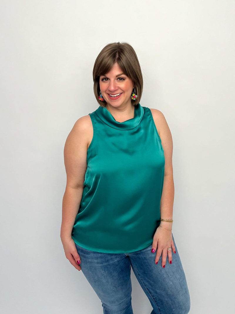 Jade Sleeveless Cowl Neck Top - SLS Wares