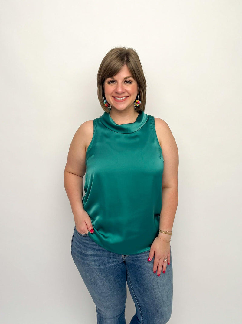 Jade Sleeveless Cowl Neck Top - SLS Wares