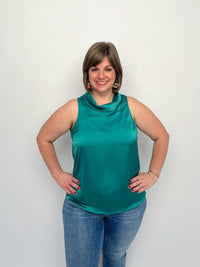 Jade Sleeveless Cowl Neck Top - SLS Wares