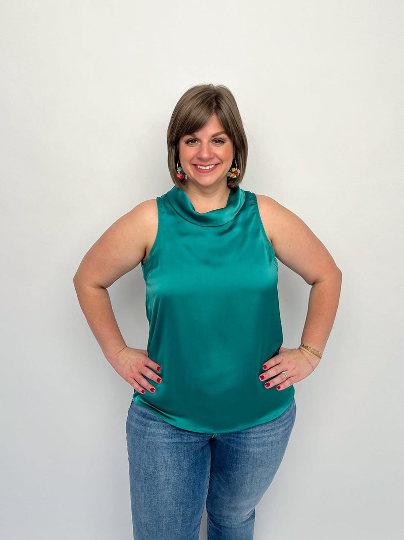 Jade Sleeveless Cowl Neck Top - SLS Wares