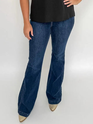 Judy Blue Angled Side Seam Flare Jeans - SLS Wares